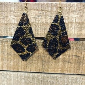 Handmade leather earrings